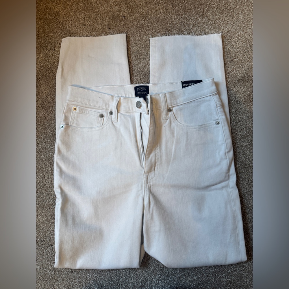 Women's White J-Crew Stovepipe Jeans